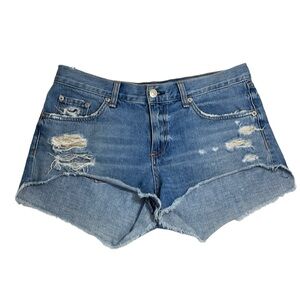 Rag & Bone‎ Size 27 Distressed Jean Shorts. Color: Gunner blue. Cut offs. Jhorts